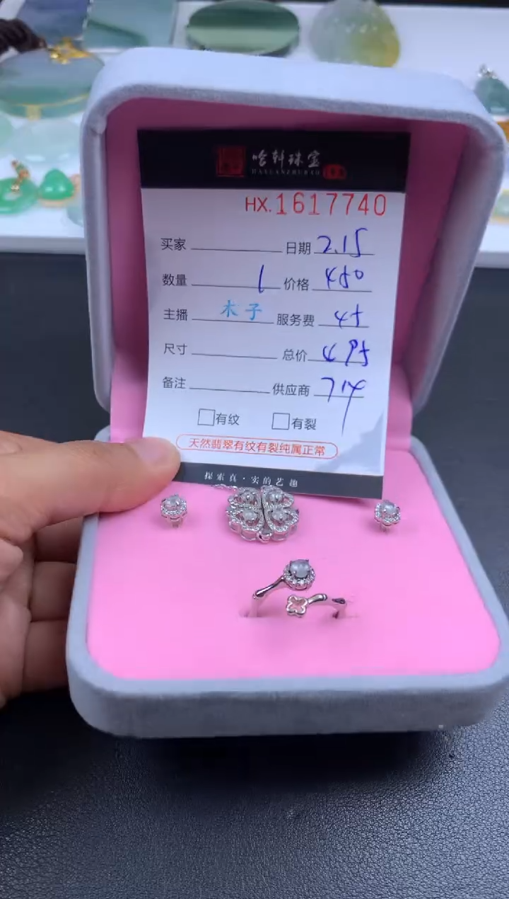 【闪购商品】翡翠挂件未镶嵌哈轩 套装1