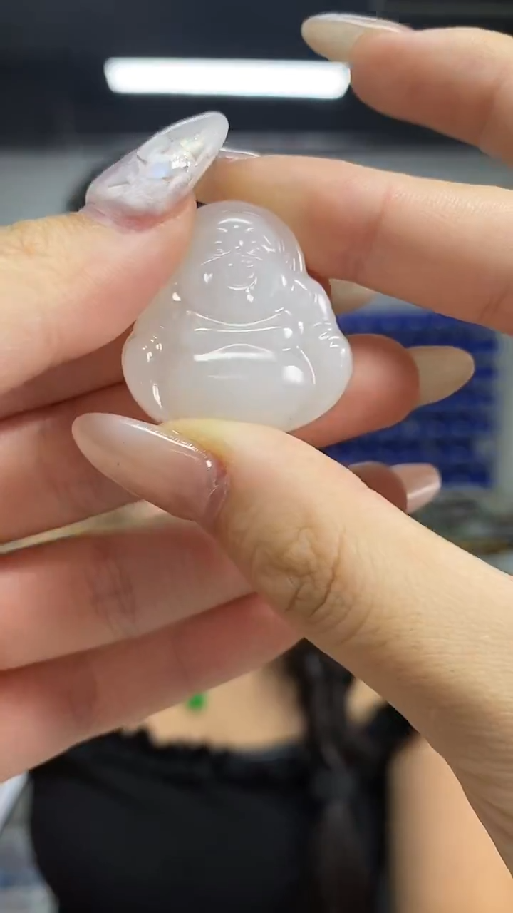 颈饰未镶嵌和田玉（白玉）多样性发其一颜色微差