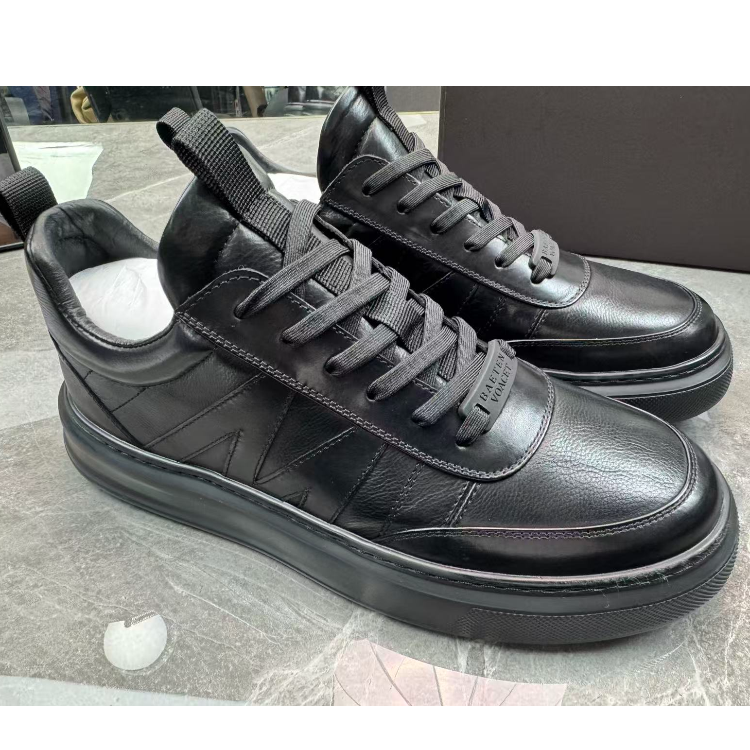 【M6509-1】2025秋冬头层牛皮发泡底男鞋