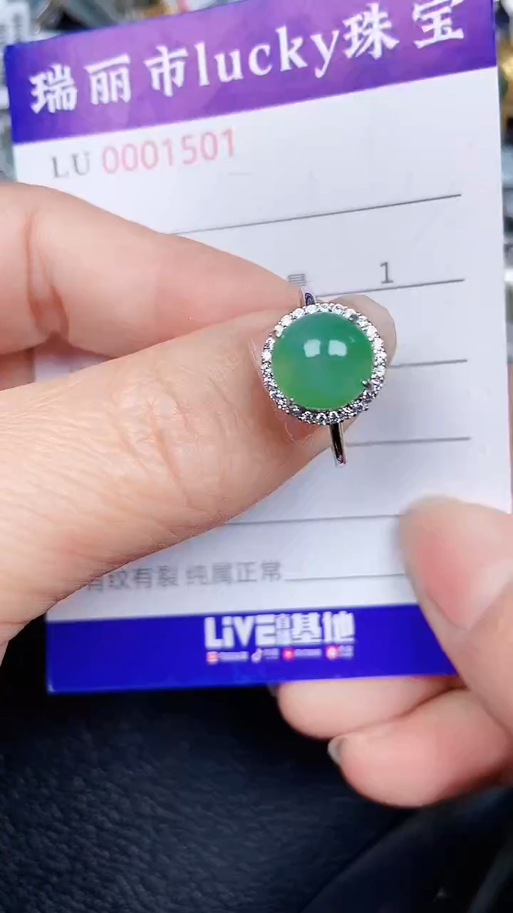 颈饰银S925镶嵌翡翠501
