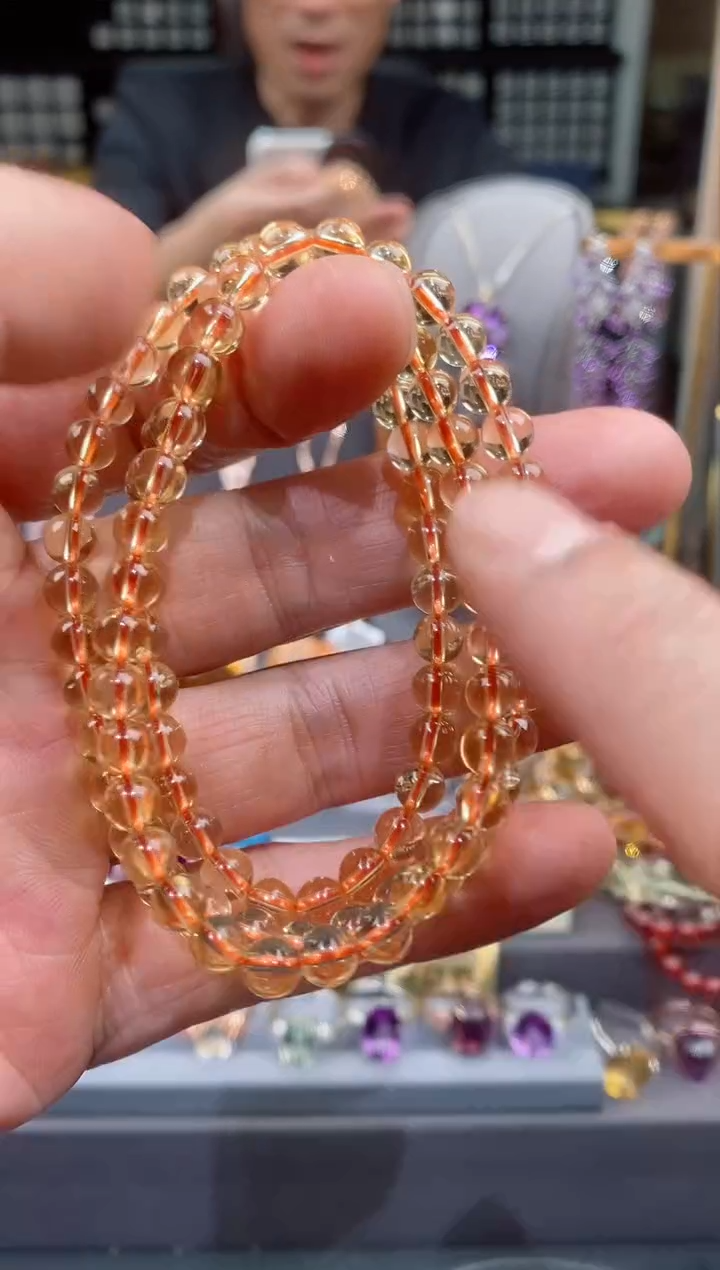 【闪购商品】黄晶手链未镶嵌水晶手链 