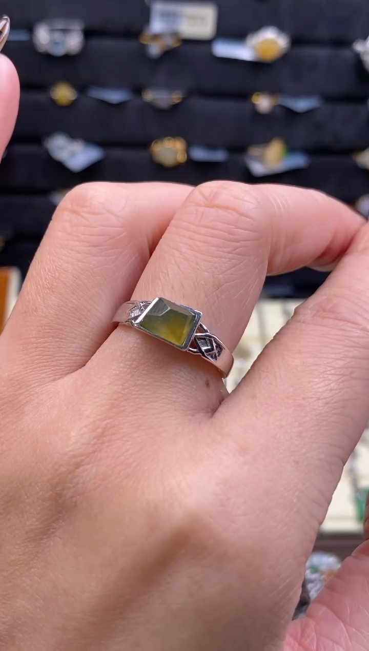 颈饰银S925镶嵌翡翠18997