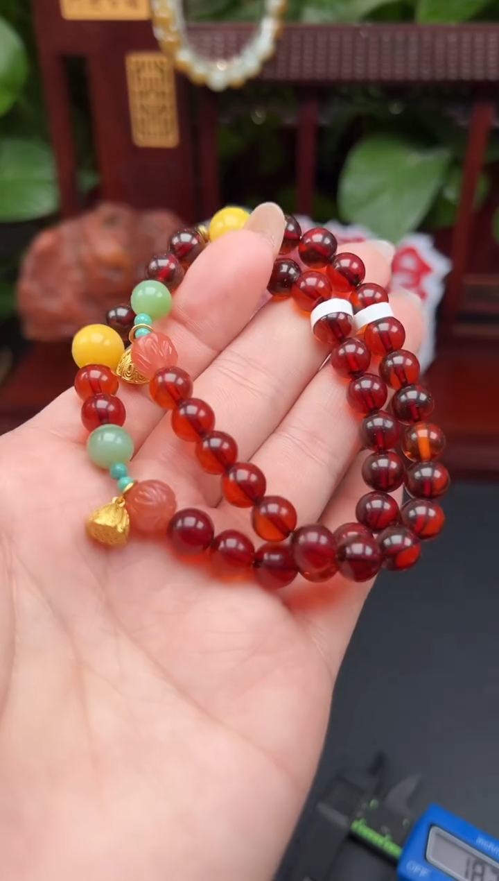 手串血珀未镶嵌ta38手串多样性发其一