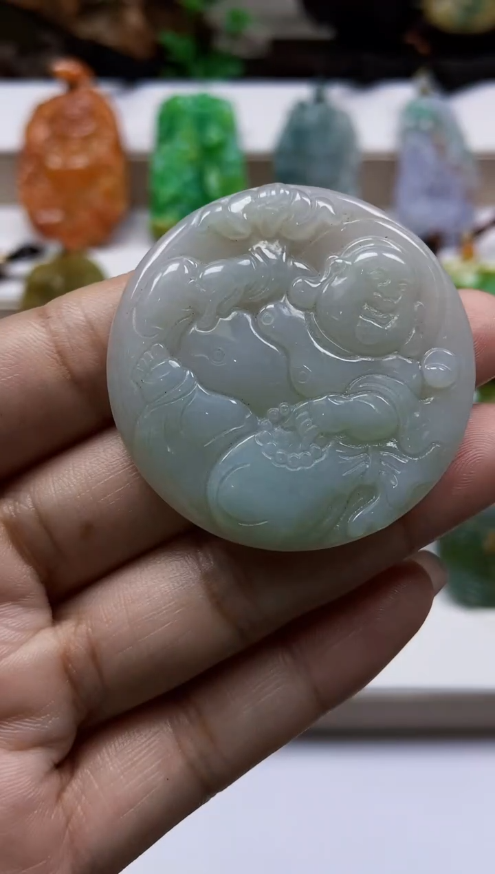 颈饰未镶嵌翡翠翡翠A货