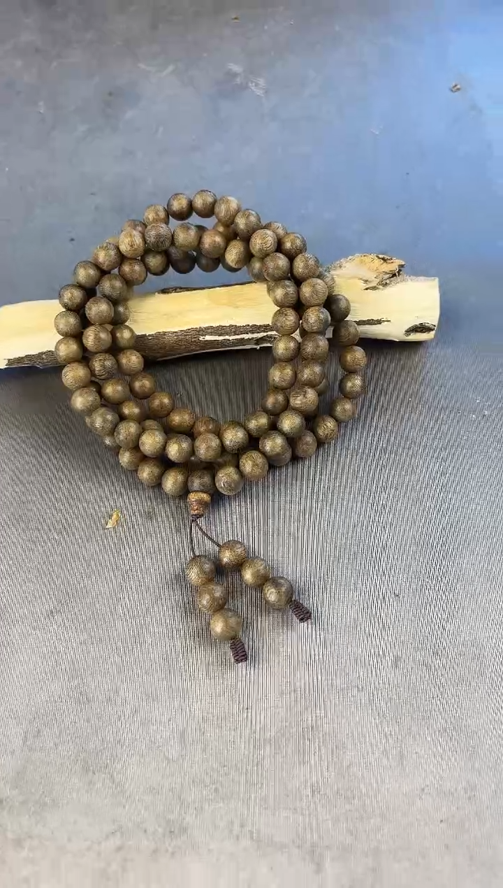 沉香沉香碎屑+白奇母树10圆珠多圈沉71克+多样性发一