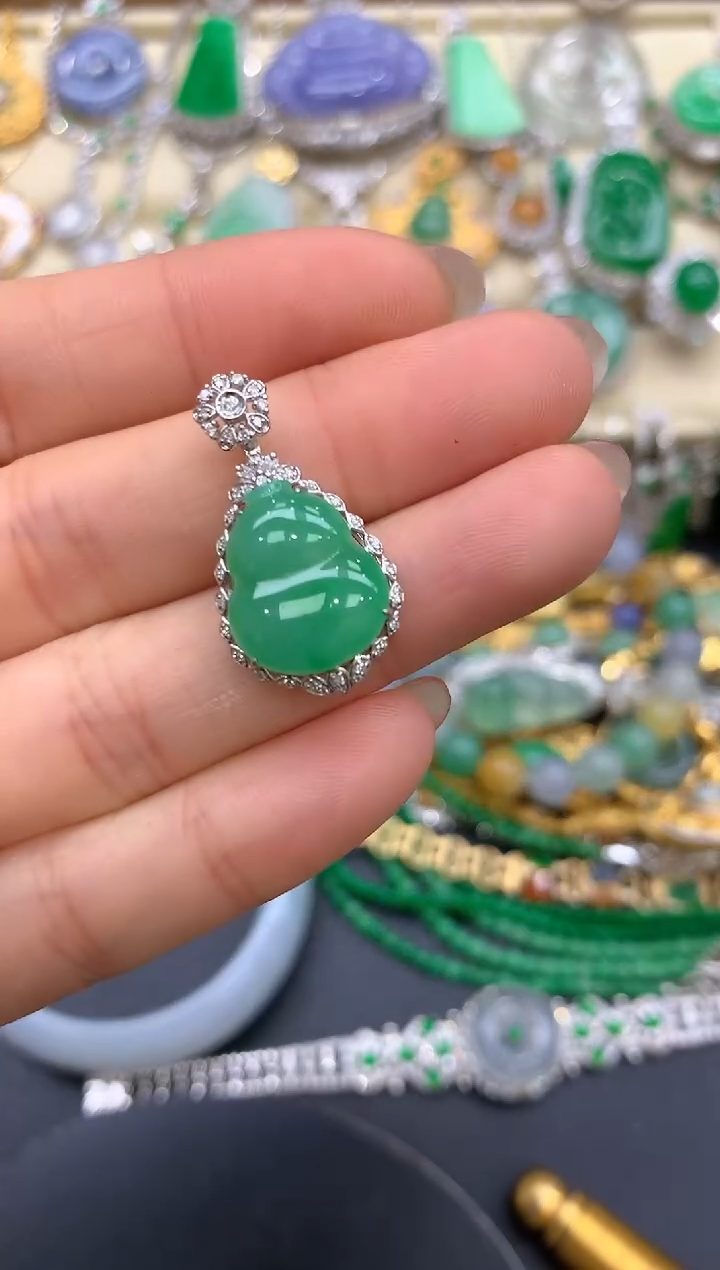 【闪购商品】翡翠颈饰18K金镶嵌364-中国好珍宝