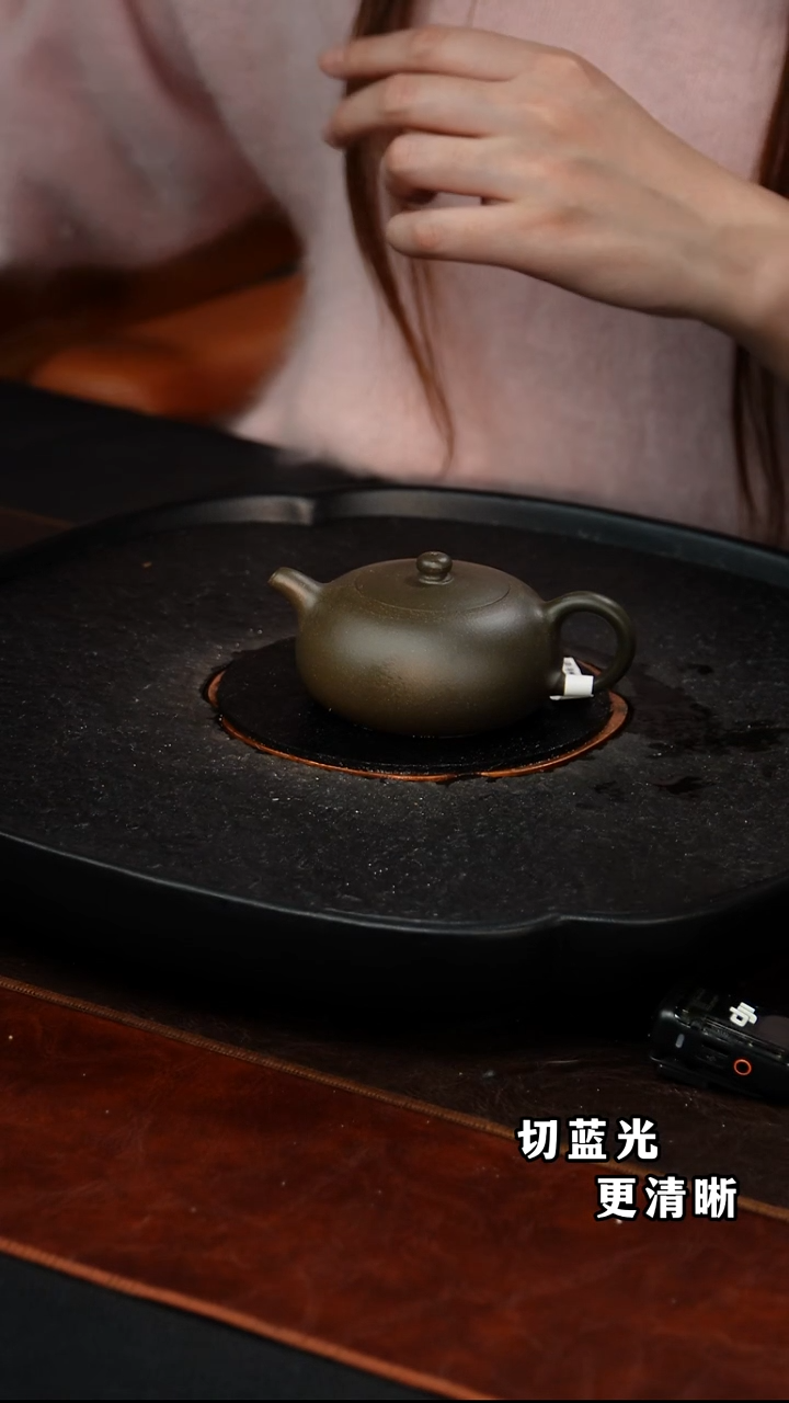 茶壶紫砂季畅园 圆珠37 老天青  110毫升