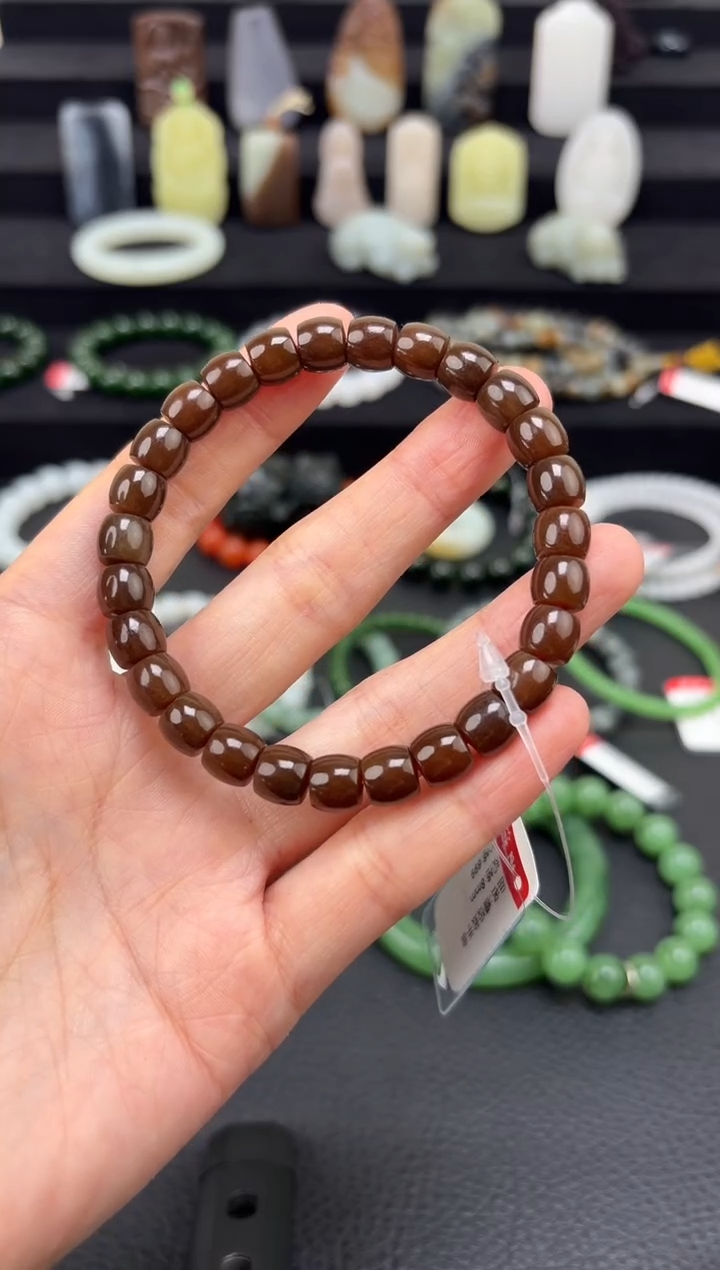 未镶嵌和田玉挂件8mm糖极限弧手串福利