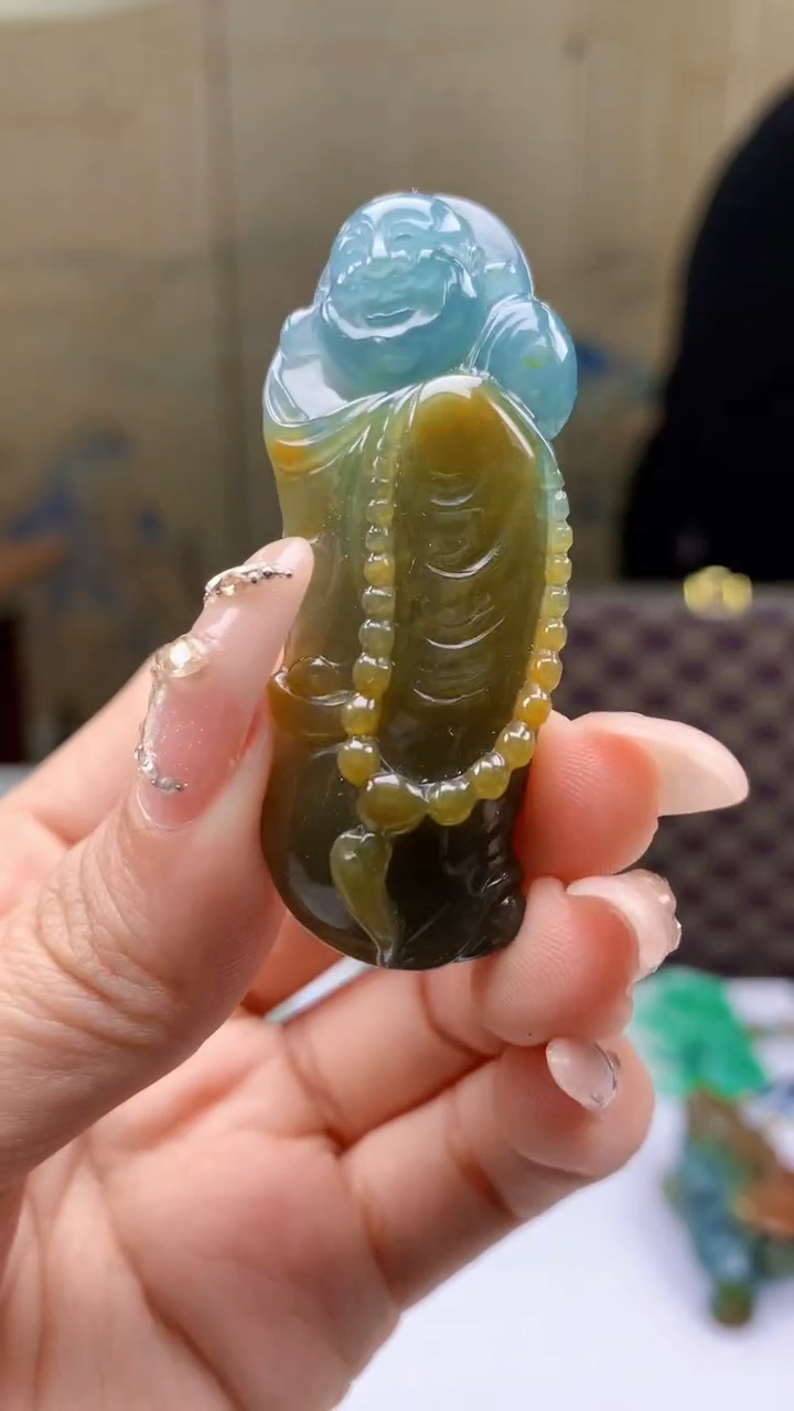 【闪购商品】定制翡翠未镶嵌4917ty-毛货挂件