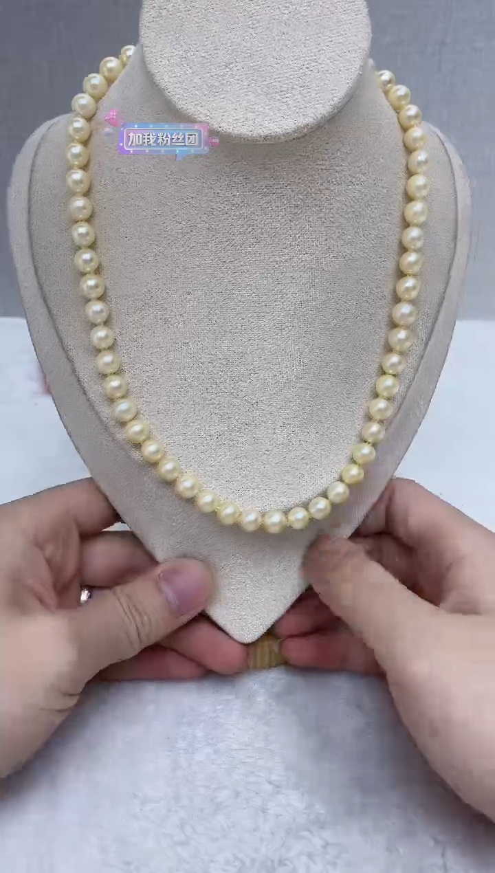 颈饰银S925镶嵌海水珍珠  