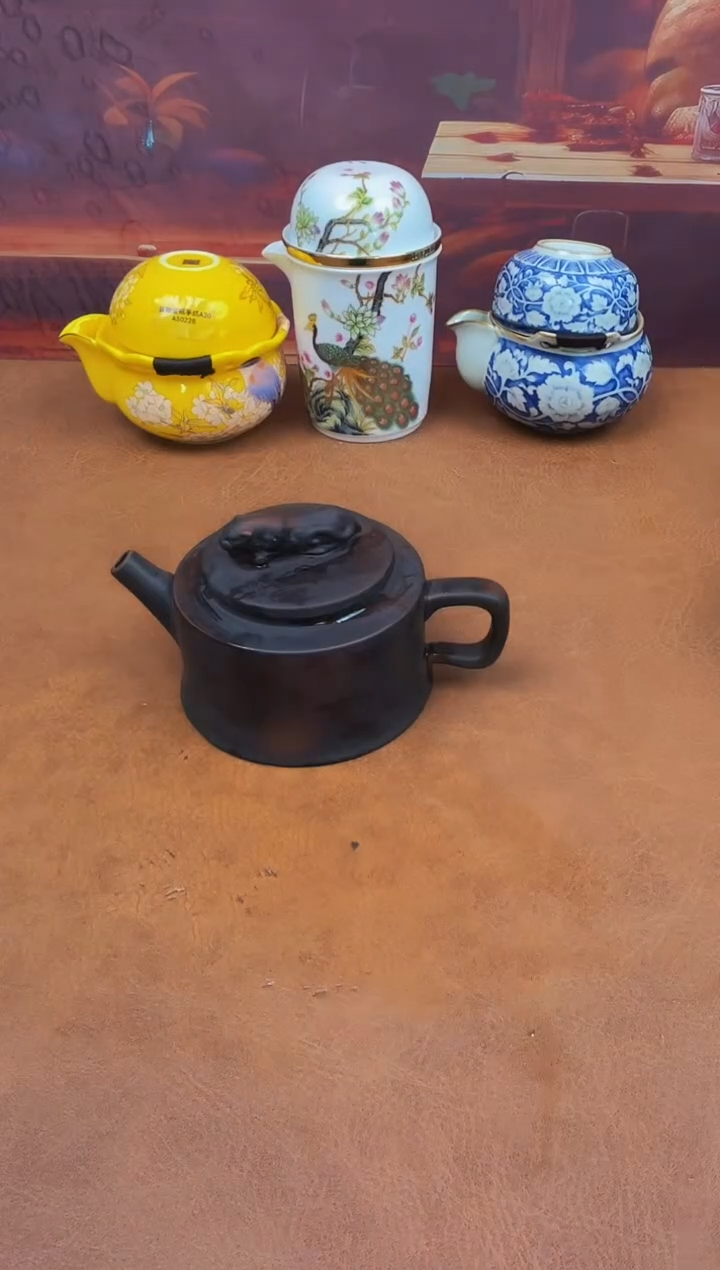 陶瓷茶具摆件旅行套组