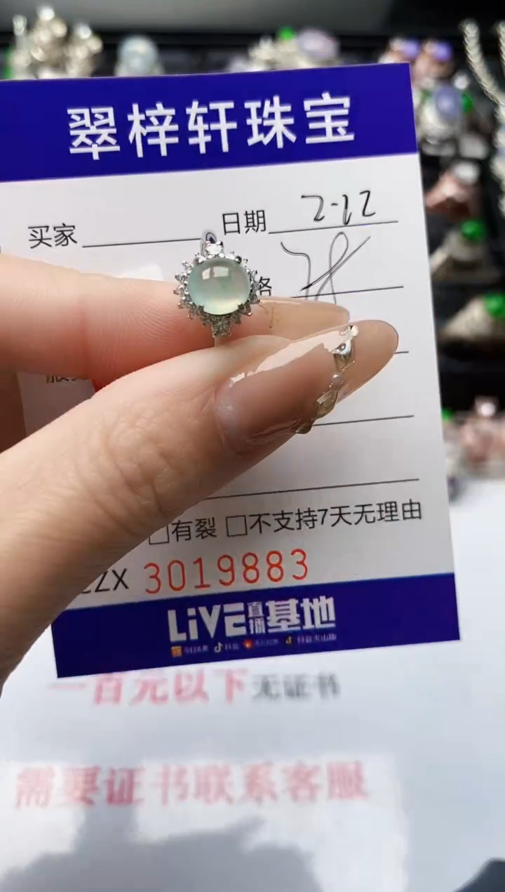 【闪购商品】翡翠戒指银S925镶嵌/9883