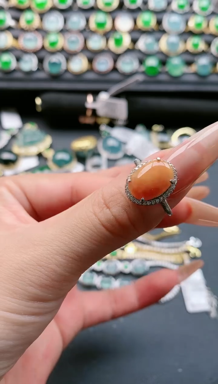 【闪购商品】翡翠戒指银S925镶嵌111111111