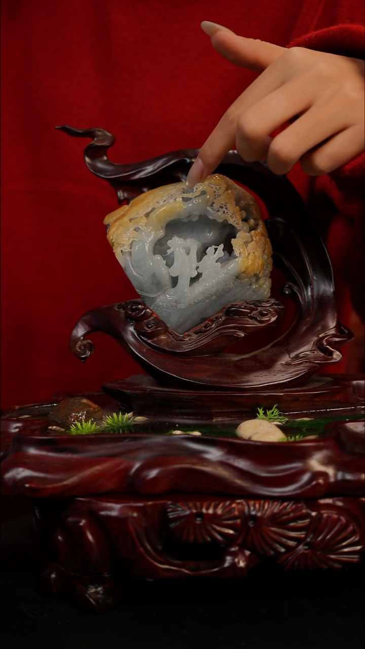 未镶嵌摆件翡翠诗有秋风