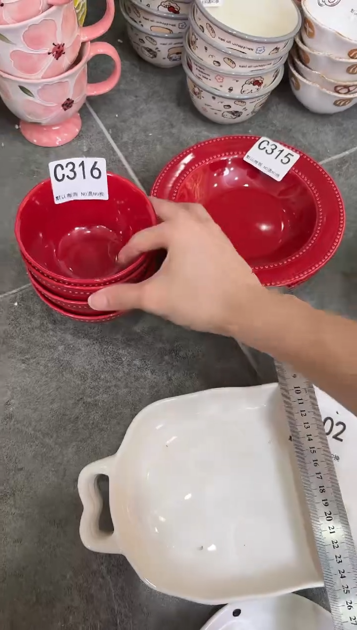 摆件陶C316-4+315-2    仓库微瑕陶瓷清仓福利
