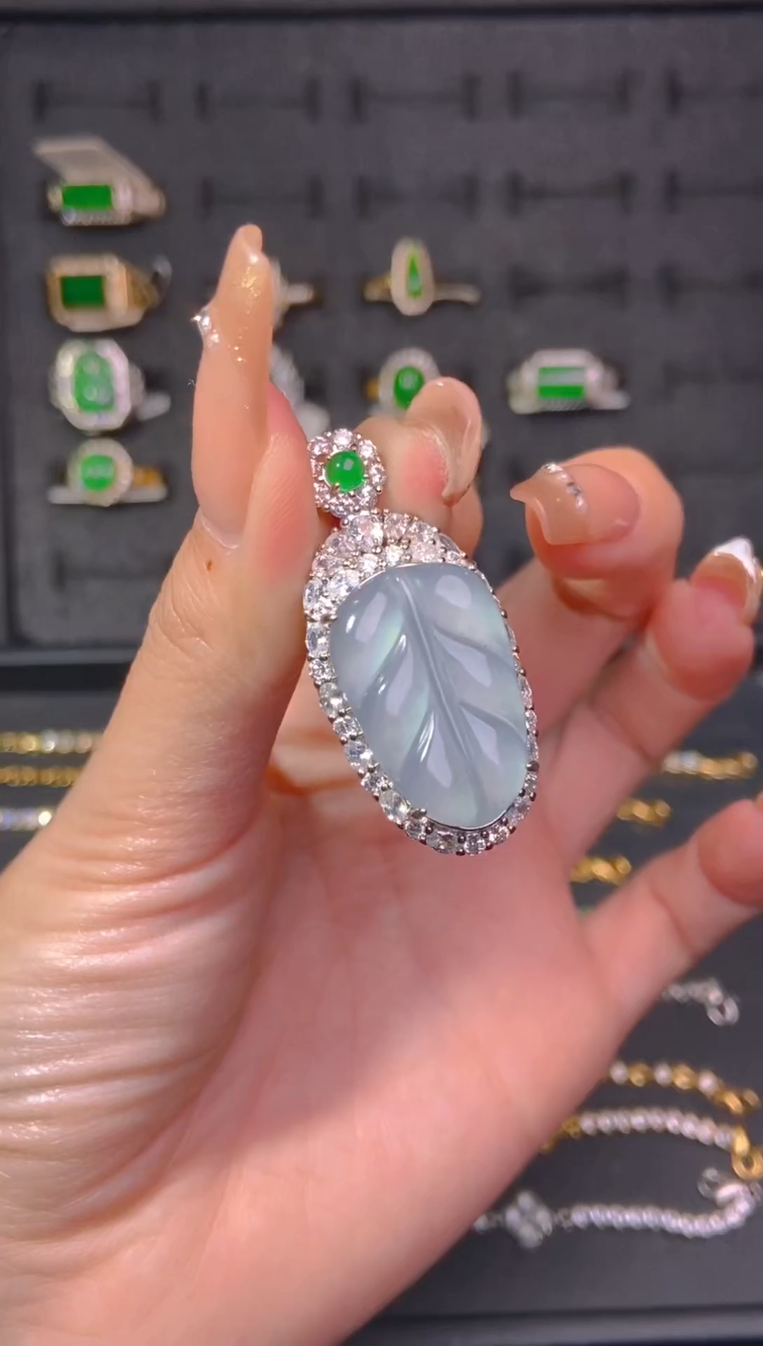 【闪购商品】翡翠颈饰未镶嵌天然翡翠A货116