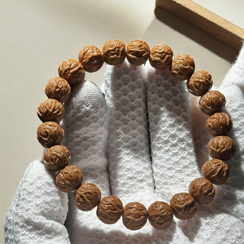 （玖俊出品）毒液手串猴头雕刻全品凤羽猴头无暇