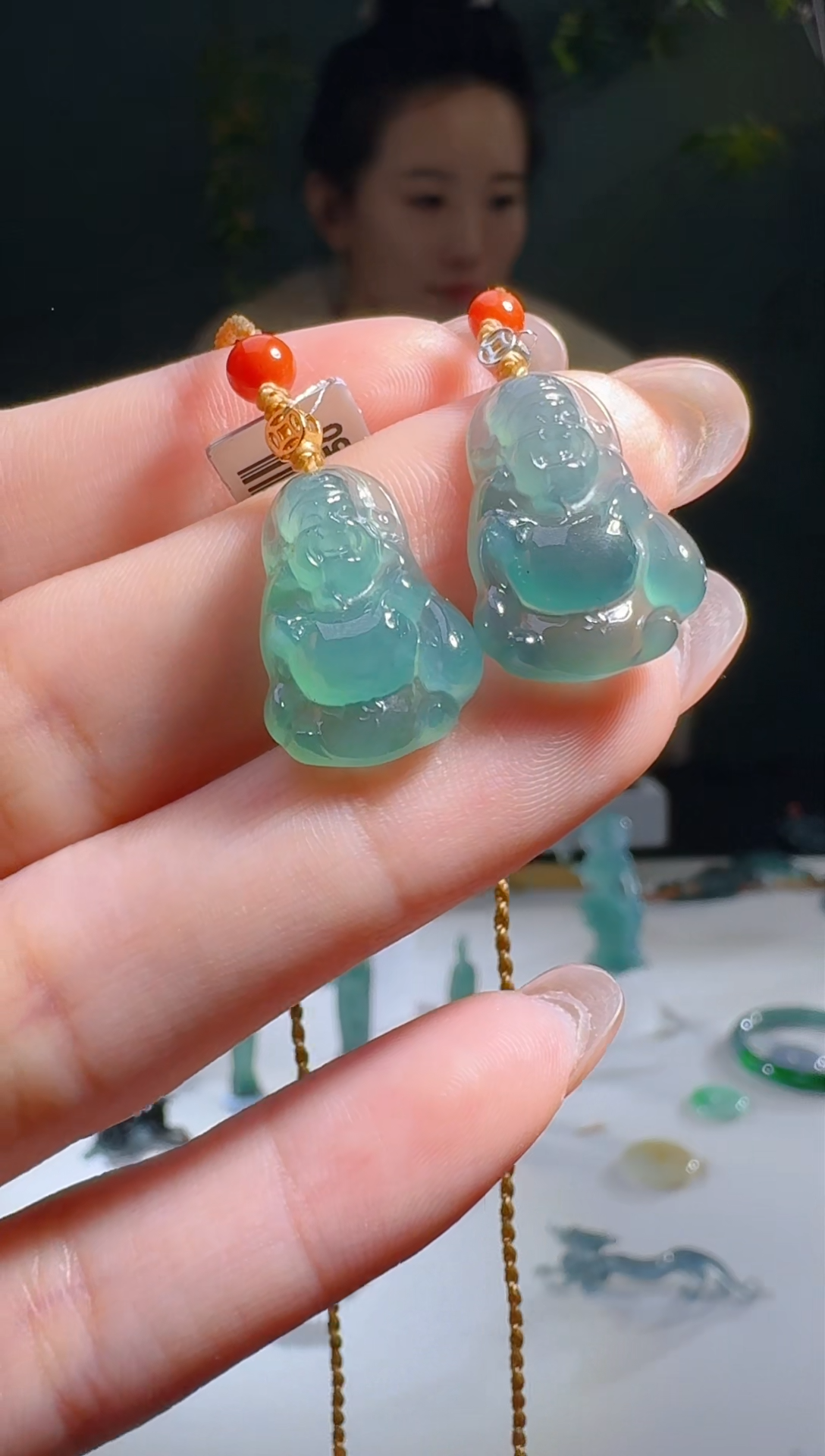 【闪购商品】翡翠颈饰未镶嵌天然A货翡翠多样性发1米爷