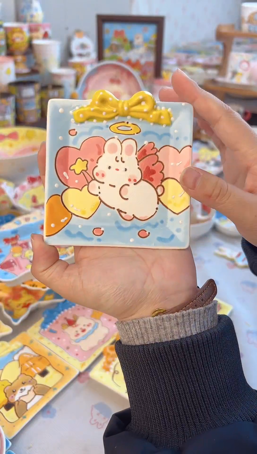 摆件陶景德镇陶瓷手绘微瑕