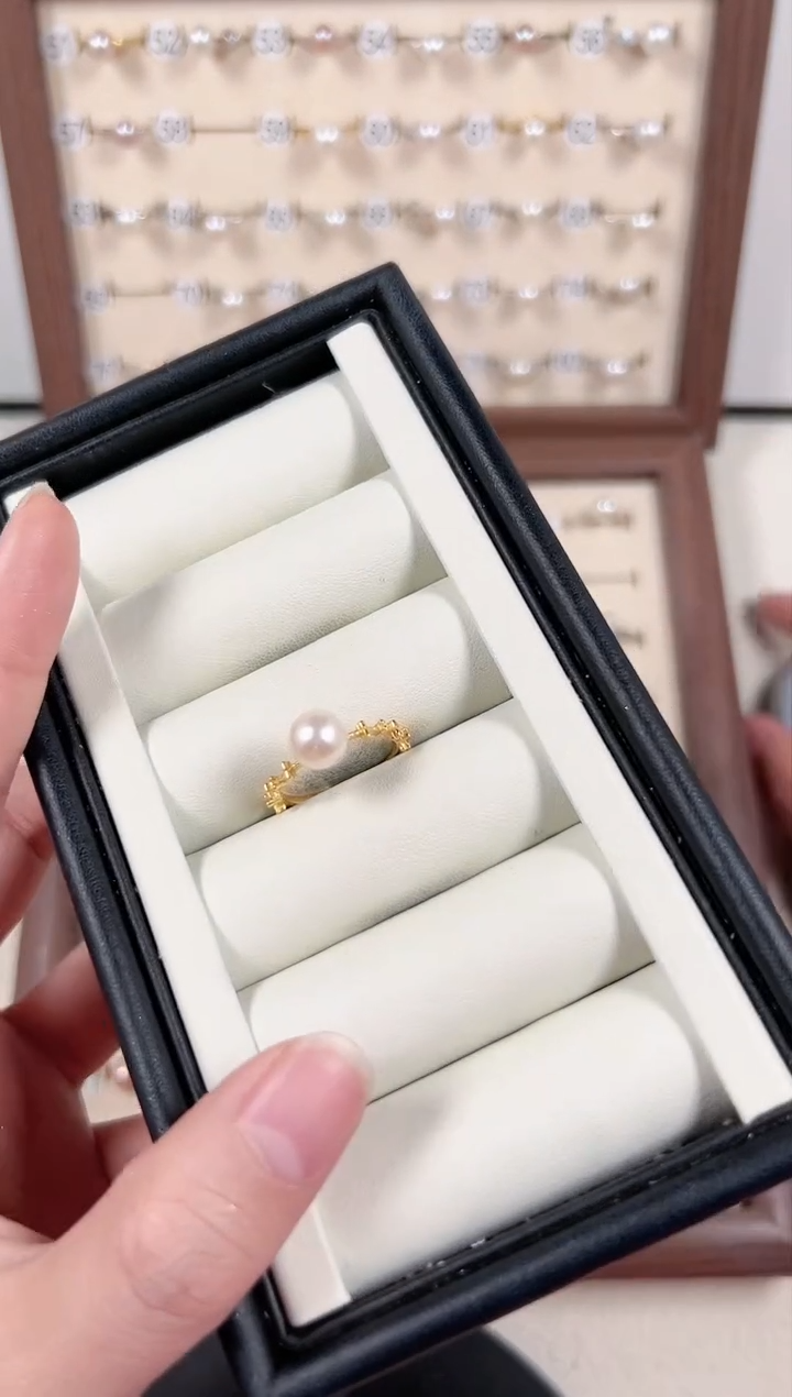 【闪购商品】淡水珍珠戒指银S925镶嵌3号