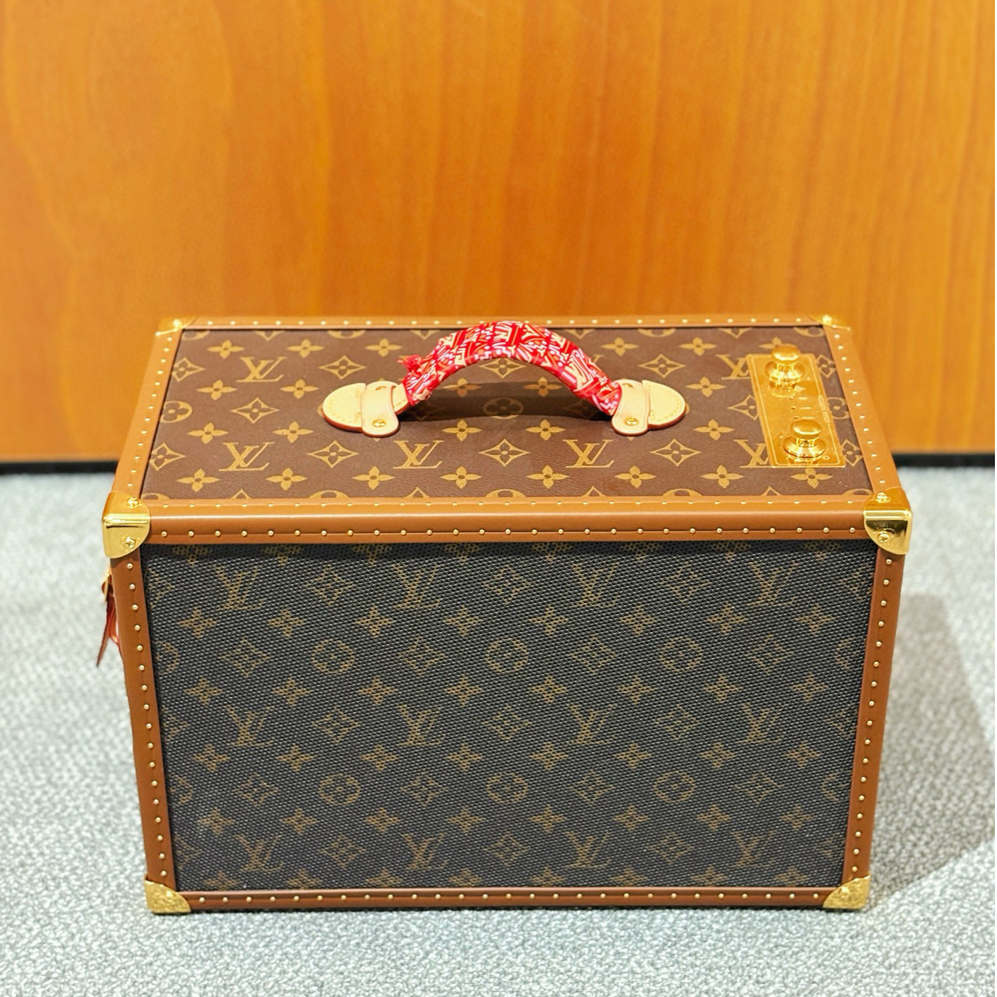 99新 LouisVuitton/路易威登 老佛爷 老花大号音响手提硬箱