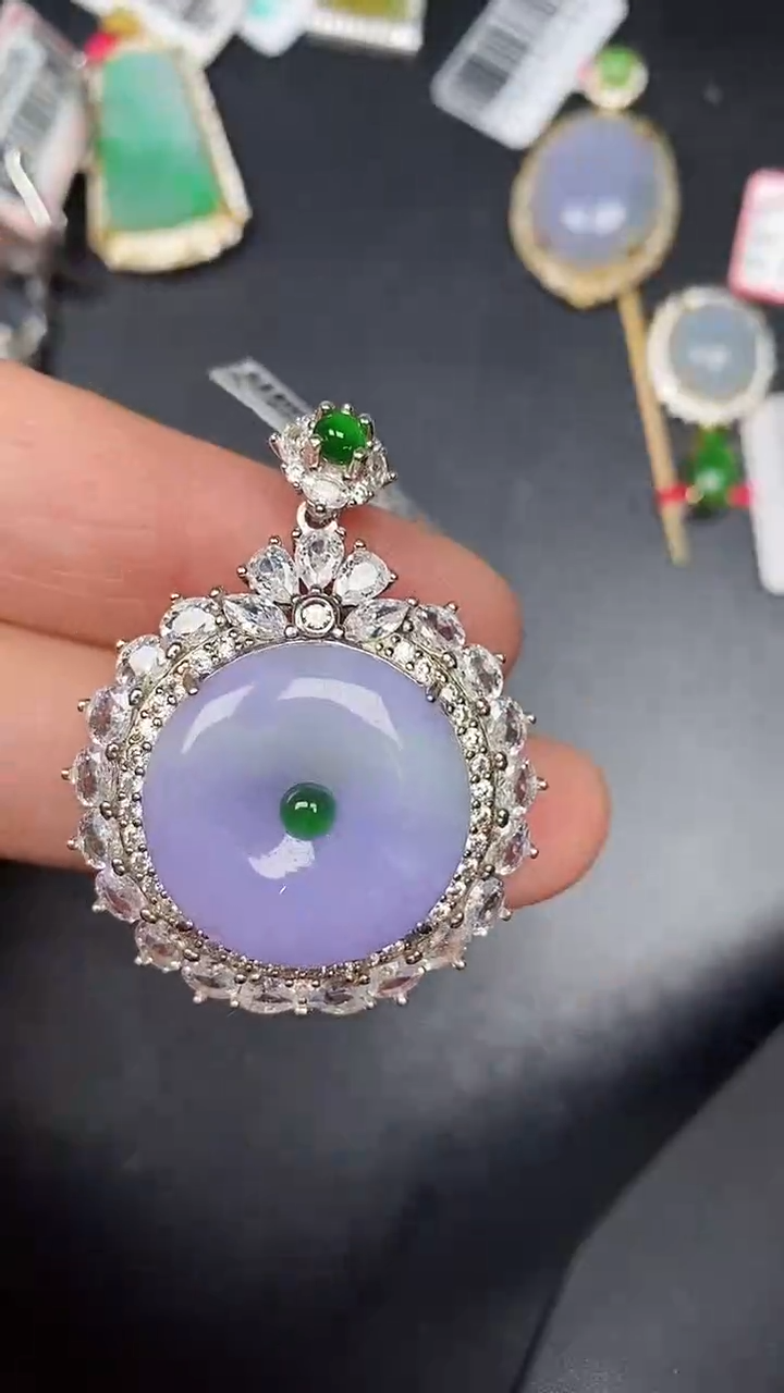 银S925镶嵌戒指翡翠3100