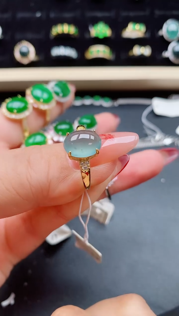 【闪购商品】翡翠戒指银S925镶嵌0580550