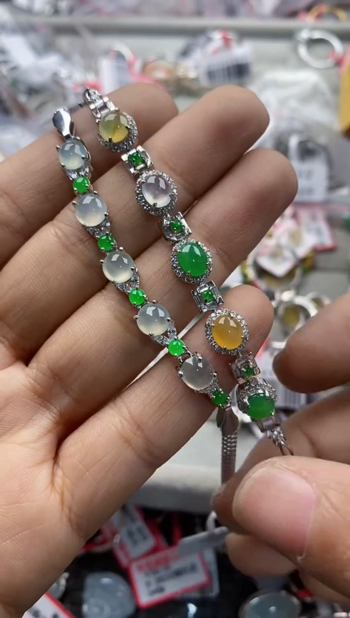 银S925镶嵌戒指翡翠12                8