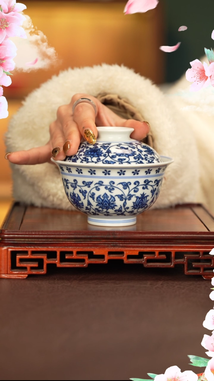 【闪购商品】盖碗景德镇手工手绘陶瓷