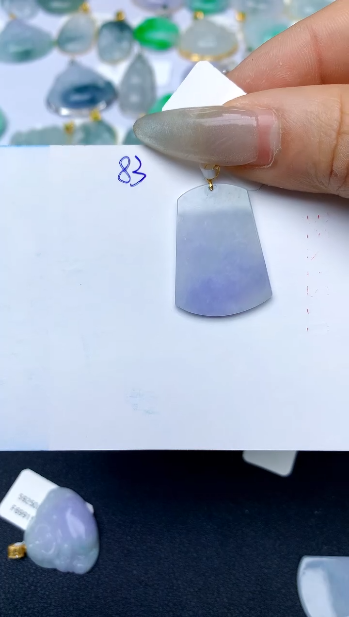 【闪购商品】翡翠颈饰18K金镶嵌天然A货翡翠