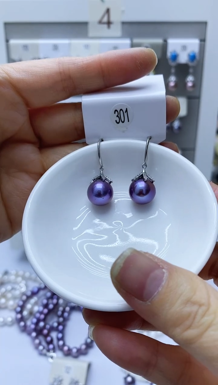 【闪购商品】淡水珍珠耳饰银S925镶嵌301