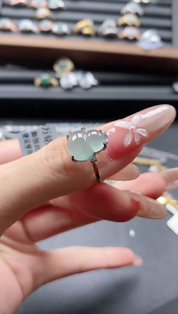 【闪购商品】翡翠戒指银S925镶嵌51151