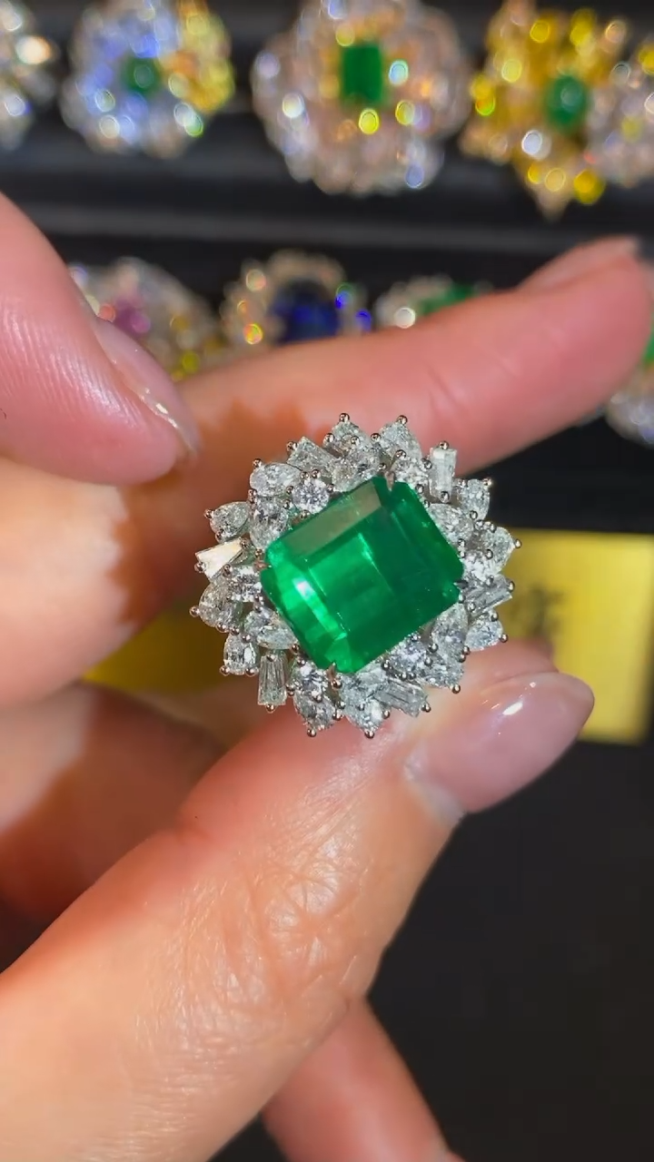 【闪购商品】祖母绿戒指未镶嵌4.08ct