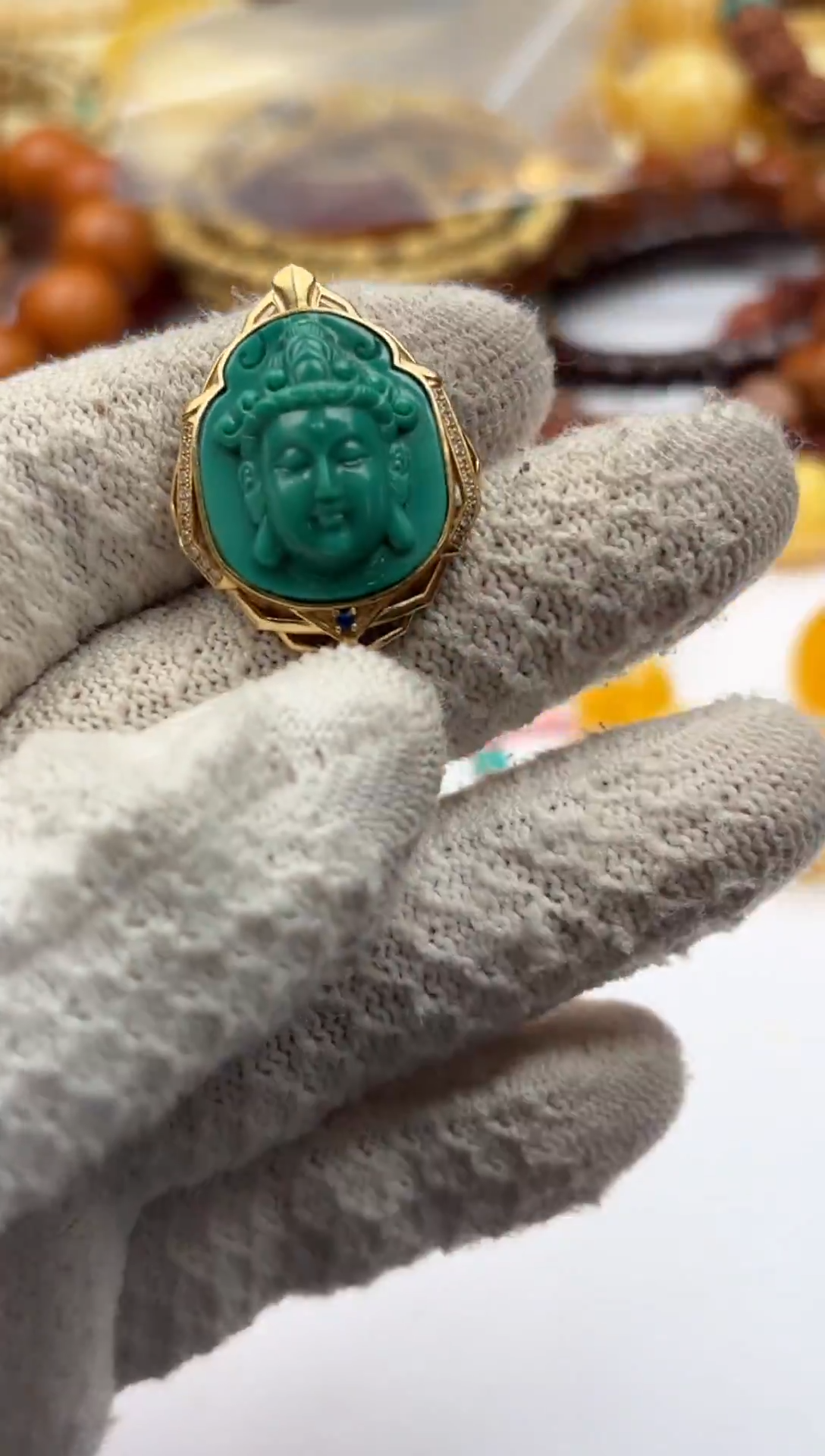 未镶嵌绿松石手链松石