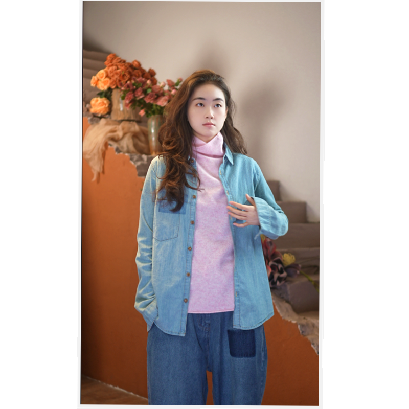  aka1679-12OK 秋冬弹力保暖松弛感毛衣堆领打底衫