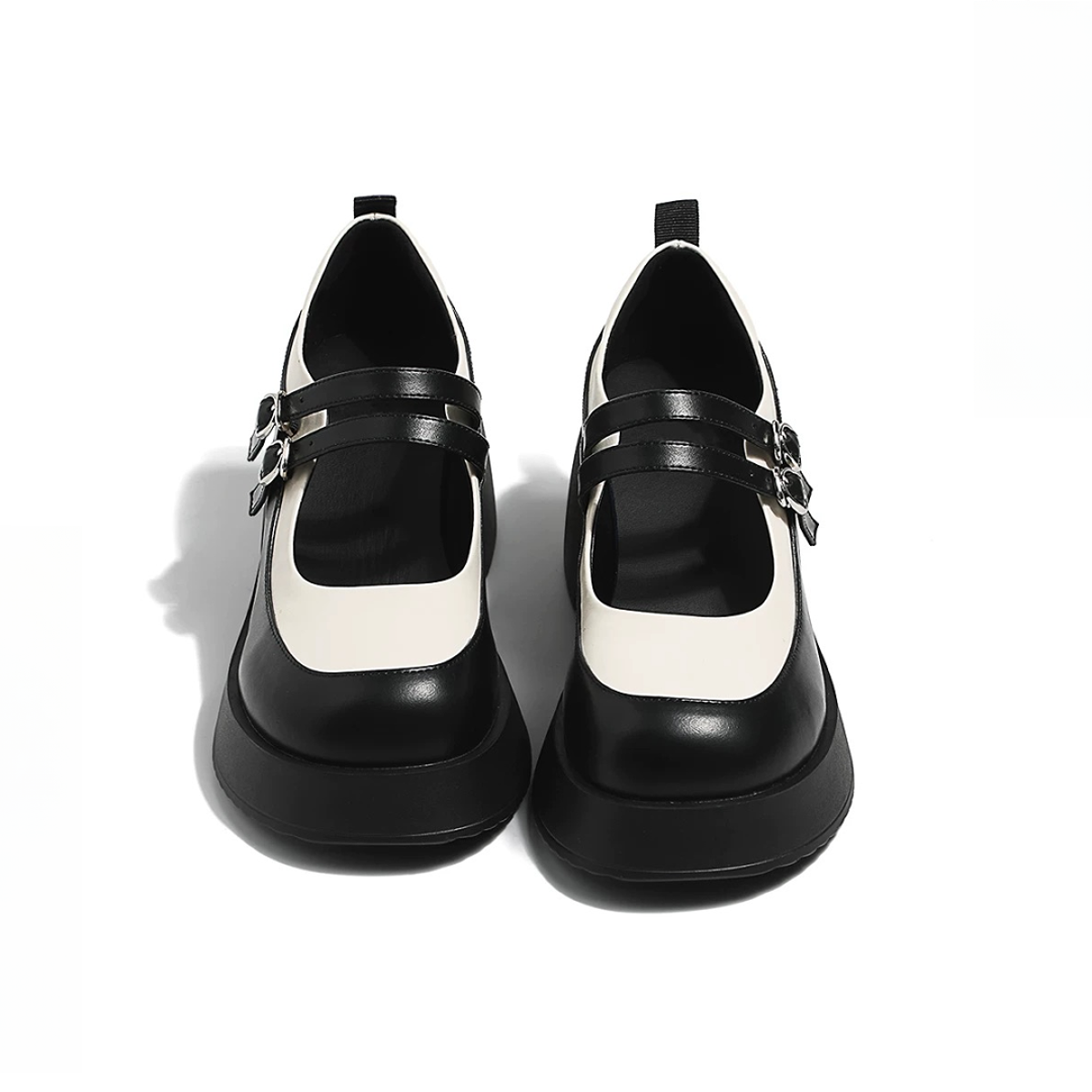 A758-2 37227玛丽珍女鞋2025新款复古松糕高跟单鞋厚底增高小皮鞋