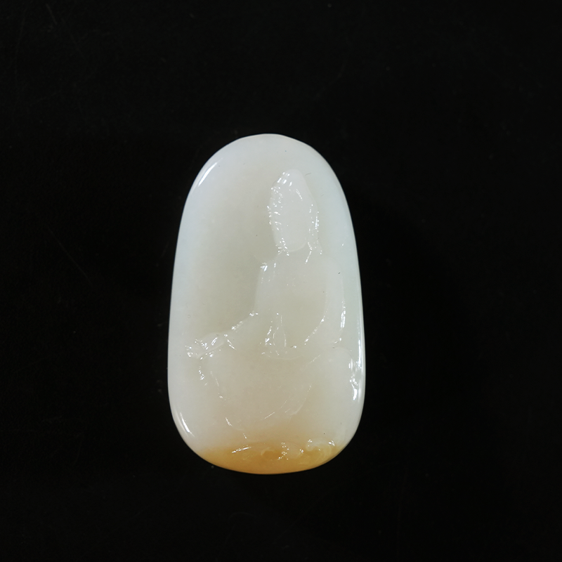 lot43 和田玉观音挂件/QG51227-185480 保利山东