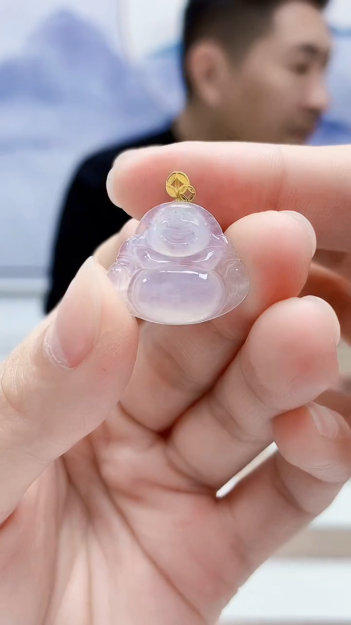 18K金镶嵌定制翡翠4831lr-毛货挂件14