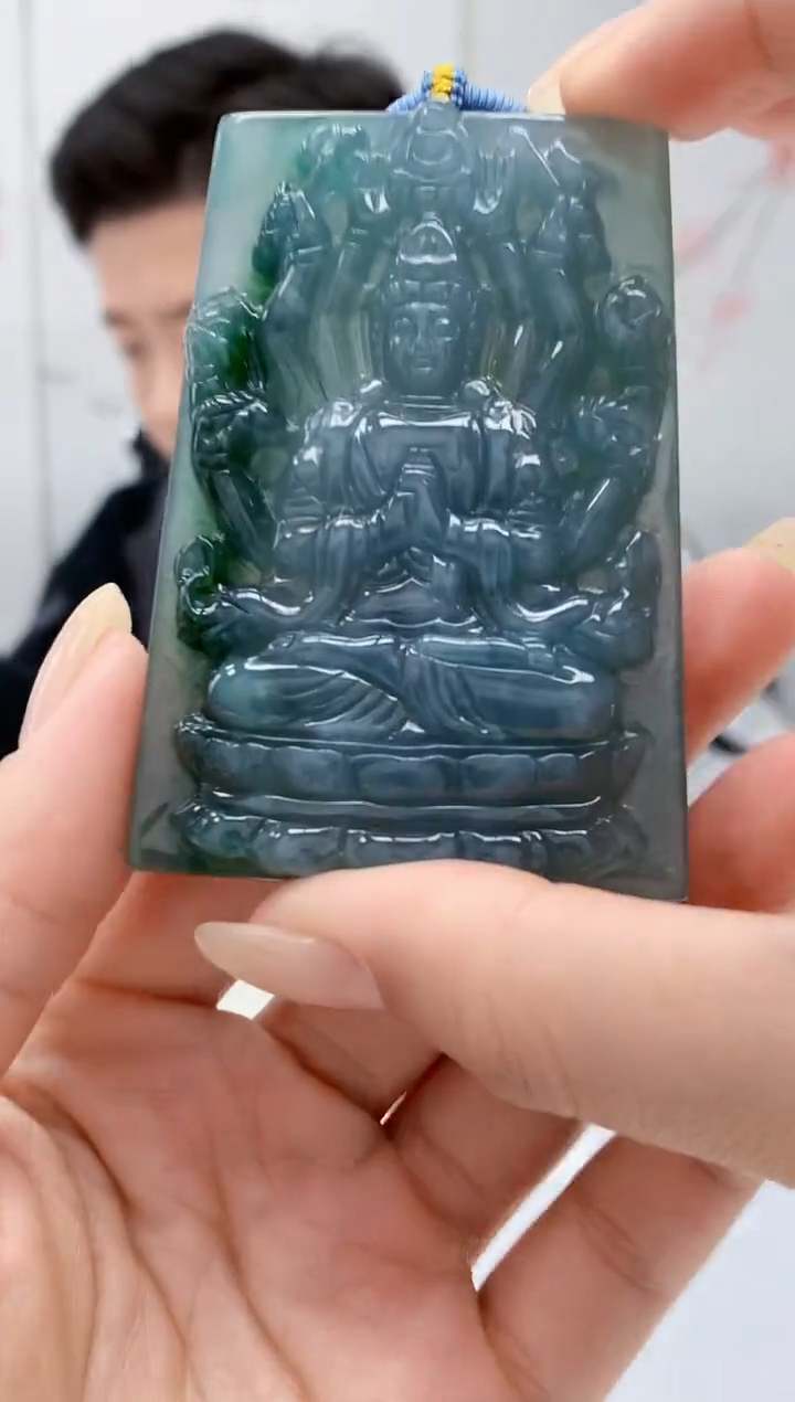 【闪购商品】定制翡翠未镶嵌4917lr-毛货挂件81