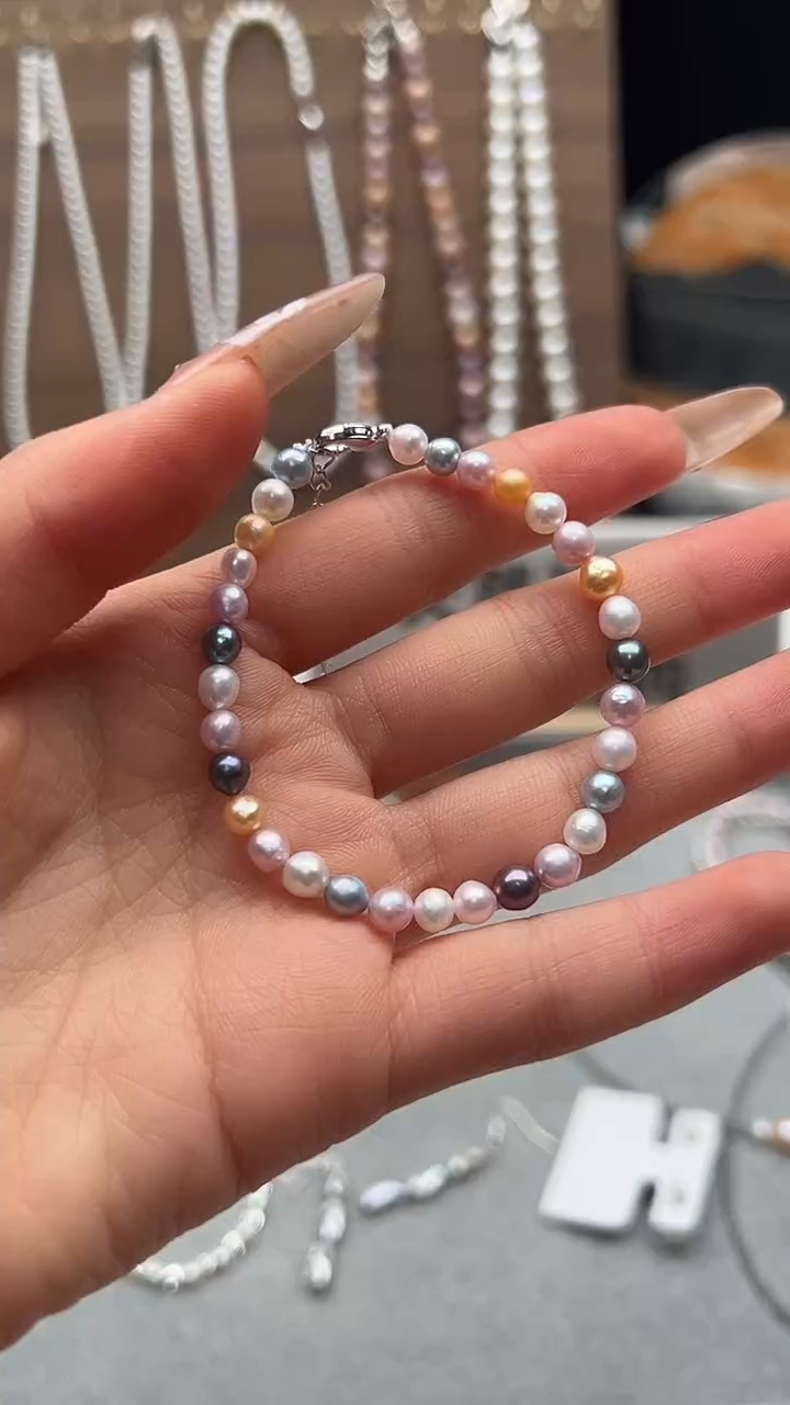 钛钢手绳淡水珍珠永丽珍珠