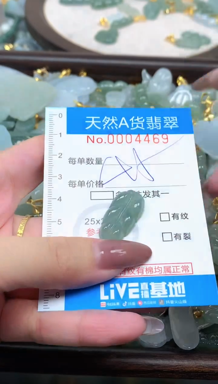 颈饰未镶嵌翡翠净货挂件-4469