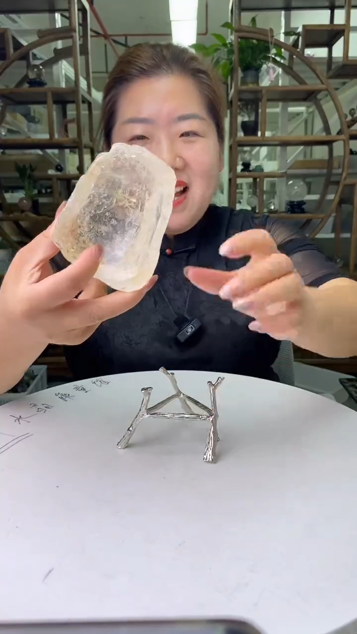 水晶珠宝半成品未镶嵌白水晶原石碗D162