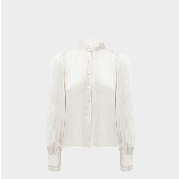 ON&ON/安乃安秋冬季法式木耳边立领品质女装气质小衫-N4SA6324991