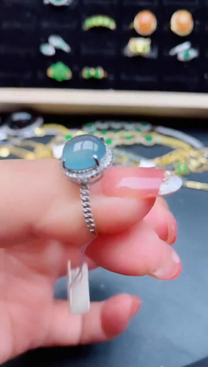 【闪购商品】翡翠戒指银S925镶嵌12121