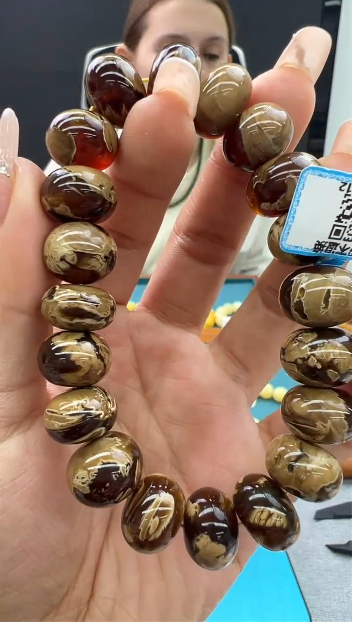 【闪购商品】琥珀手链未镶嵌624秒拍号