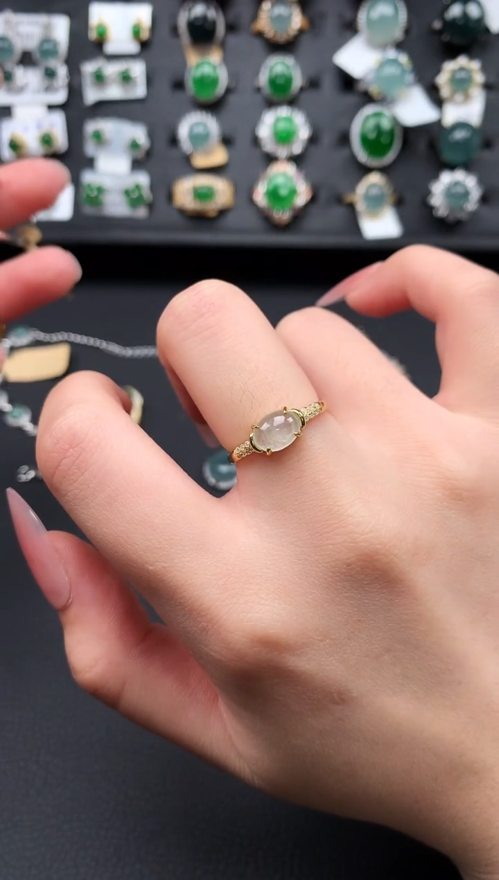 【闪购商品】翡翠戒指银S925镶嵌6513412