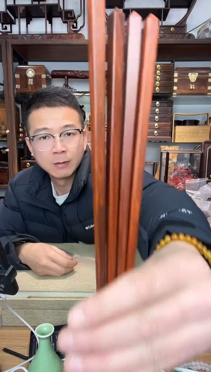 乌木类书架403小叶紫檀筷子2双