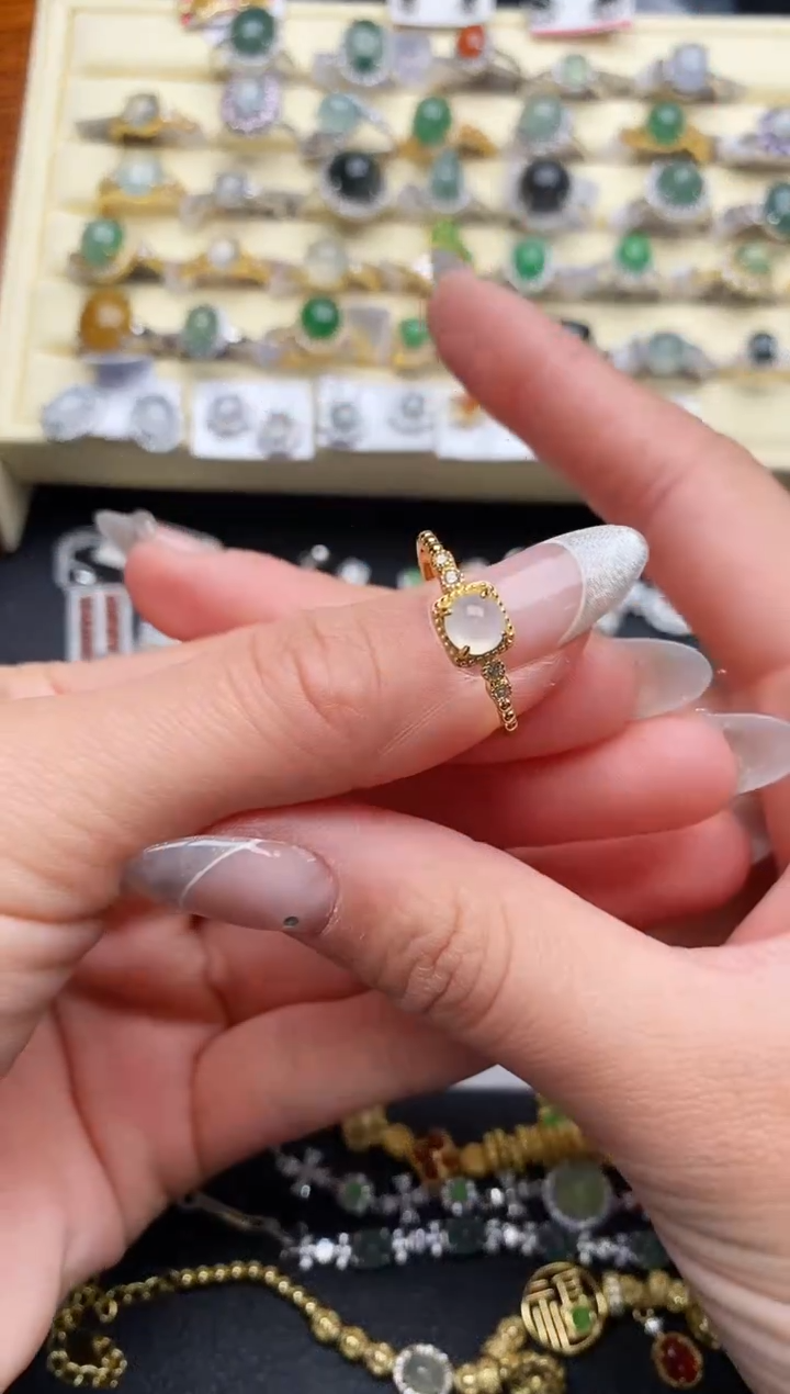 【闪购商品】翡翠戒指银S925镶嵌11111111+5