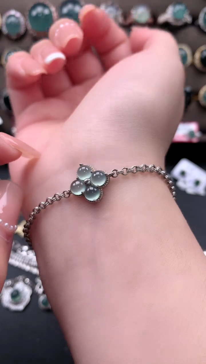 【闪购商品】翡翠戒指银S925镶嵌624124