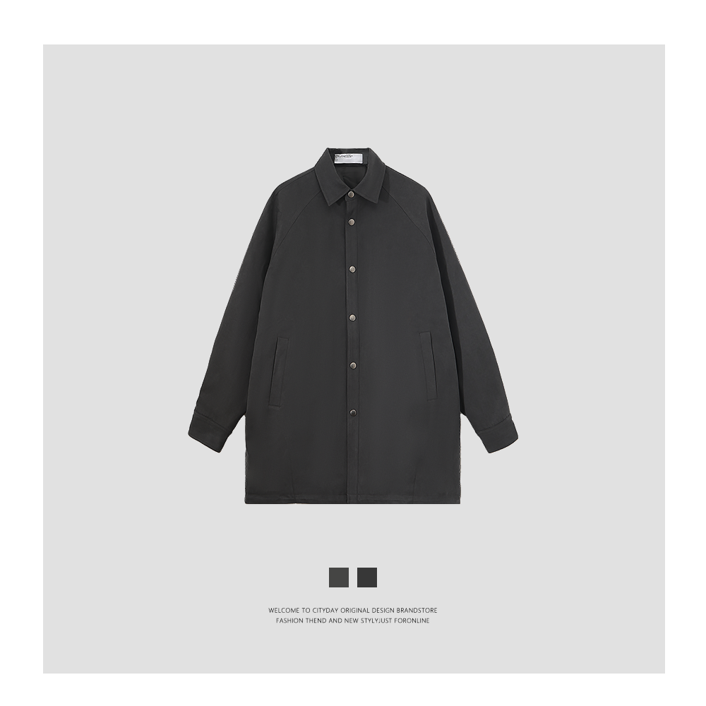 CityDay【楠哥】轻奢系列 廓形中长款防风棉服巴尔马肯大衣 7756